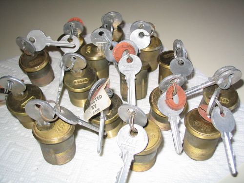 15 Yale Mortise Cylinders with 2 keys each