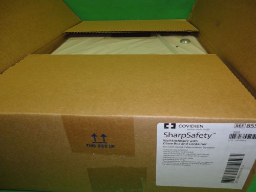 Covidien SharpSafety Wall Enclosure w/ Glove Box &amp; Container [8556H] NEW