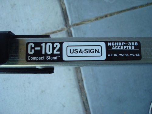 Usa sign c-102 compact stand (highway construction sign stand) galvanized metal for sale