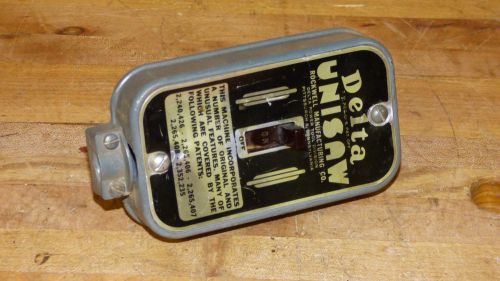 Vintage Delta Unisaw Switch.