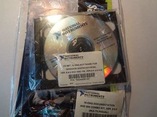 National  Instruments CD set,  NI-DAQ software for Windows Ver. 6.9.2 and MAC OS