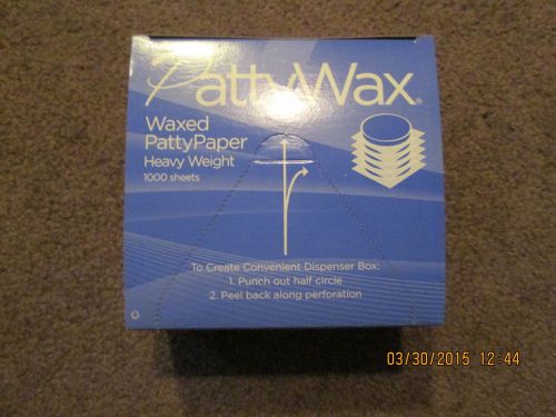 Hamburger Patty No-Stick Deli Waxed Paper Sheets 1000 Pack