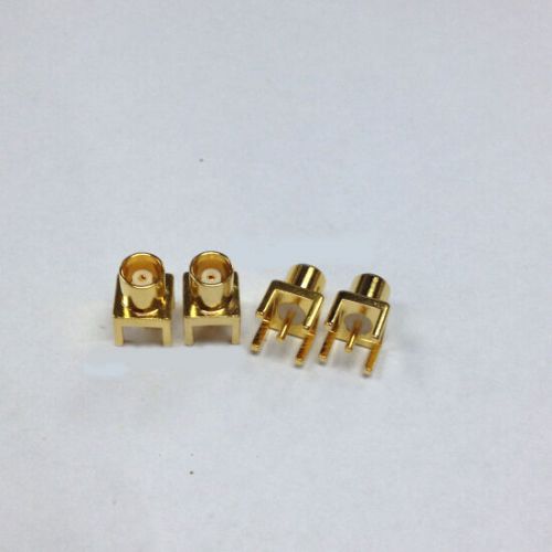 50PCS MCX female Jack PCB Mount with solder post TO 50 Ohm Goldplated Straight