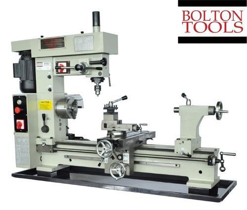Bolton Tools 16&#034; x 30&#034; Metal Lathe Mill Drill Head Milling Combo Machine BT800