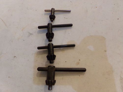 LOT OF (4) DRILL CHUCK KEYS DIFFERENT SIZES - USED