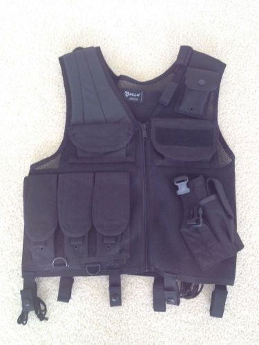 Galls black mesh range tactical load bearing vest - new for sale