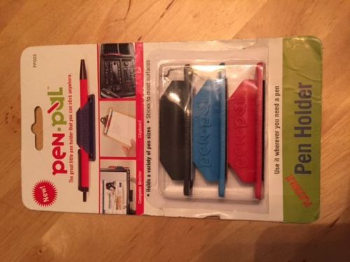 Pen Pal Pen Holder - 3 pack (blue, black, red)