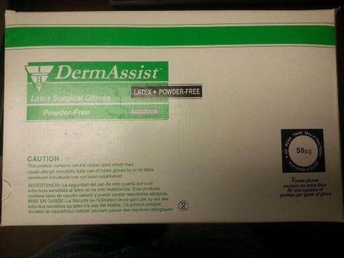 DermAssist™ Powder-Free Latex Surgical Gloves sz 6.5 #133650 50 prs