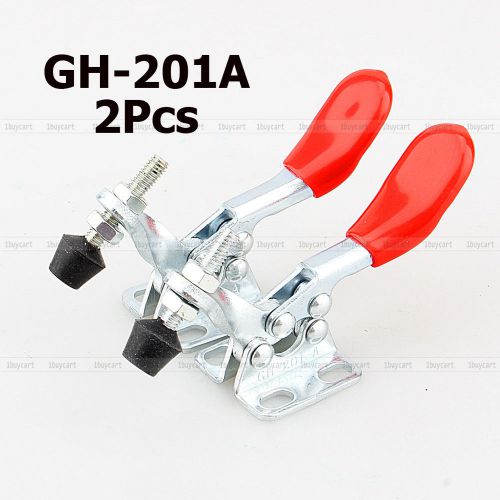 2pc GH-201A Antislip Plastic Covered Handle Horizontal Toggle Clamp Hand Tool