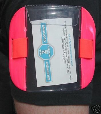 Door Supervisor - SIA Badge Holder - High Viz - Pink