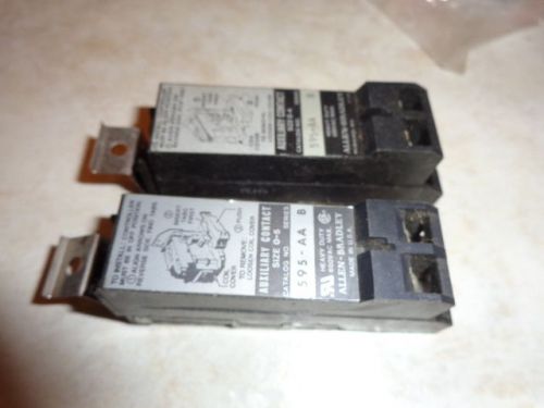 (2) ALLEN-BRADLEY 595-AA SERIES B AUXILIARY CONTACTS