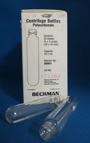 Beckman Centrifuge Tubes Polycarbonate 10.4 mL 16 x 76 mm # 355651  Qty 18
