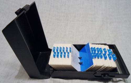 Vintage Unused Rolodex RC-24 USA Portable Card File Box Index Organizer Handle