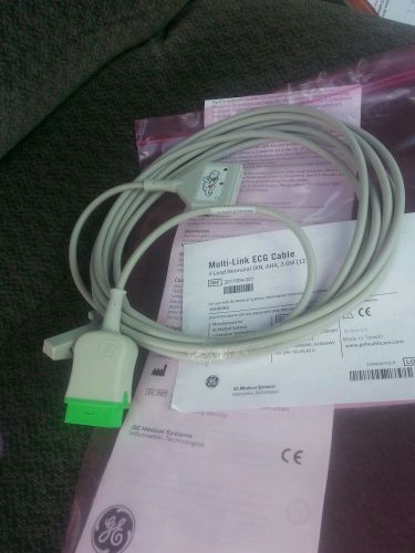 GE 2017004-001 3-Lead Neonatal DIN AAMI/AHA 3.6M/12ft Multi-Link Trunk ECG Cable