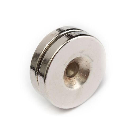 2Pcs Strong Magnetic Disc Round N50 Magnet 30mm x 5mm Countersunk Hole 5mm NdFeB