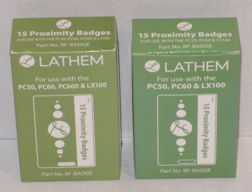 Lot of 2 of LATHEM RF-Badge 15 Proximity Badges - Total of 30 Badges NEW