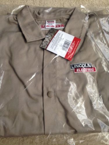 Lincoln Traditional Khaki FR Cloth Welding Jacket Size XL