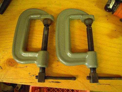 PAIR of Wilton No. 103 C-Clamp Drop-Forged Heavy Duty Pattern 0&#034;-3&#039;&#034; Opening USA