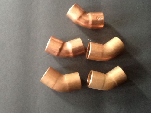1/2&#039;&#039;  45 Degree Copper Elbow Lot of 5