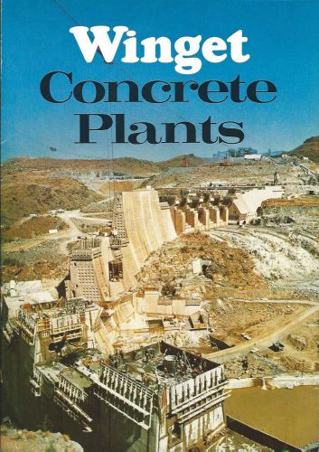 Equipment Brochure - Winget - Concrete Cement Plants - c1977 (E2306)