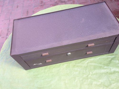 Kennedy machinist tool box chest w/ keys ~ 2 drawer add-on riser base (#137) for sale