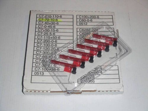 LOT: CoBex Recorders 6&#034; CHARTS C7-70-10-6 + Set of 6 RED FIBER TIP PEN R25-2 NEW