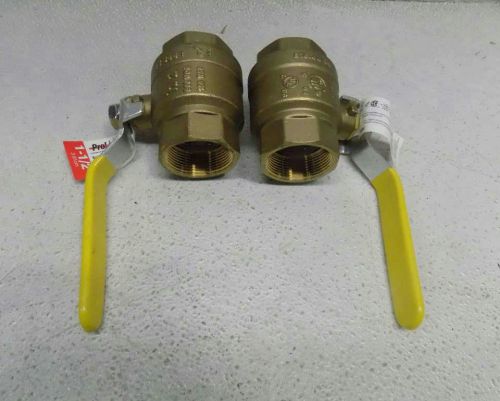 Lot of 2 proline 107-827nl ips low lead gland pack ball valve, 1-1/2in for sale
