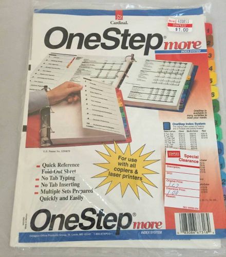 Cardinal ONE STEP MORE Index System-NEW! FOR USE w/All COPIES &amp; LASER PRINTERS