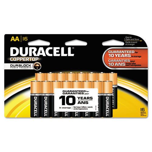 Coppertop alkaline batteries with duralock power preserve technology, aa, 16/pk for sale