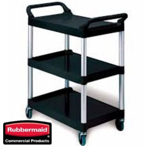 Rubbermaid 3424-88  18&#034; x 33&#034; 3-shelf utility cart - 200lb capacity for sale