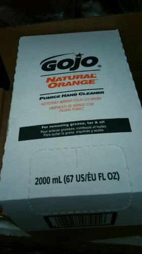 Case of 4 gojo 7556-02 natural orange pumice hand cleaner 5000 ml refill 7556 for sale
