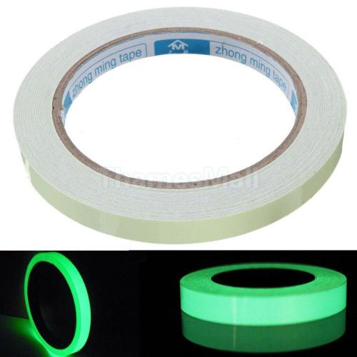 Luminous GREEN Glow in the dark Safety light sticker Tape BRIGHT 5m x 1cm