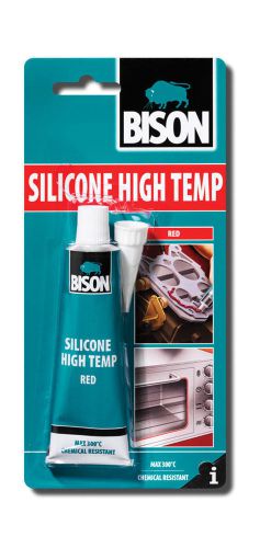 Bison Silicone High Temp Red Heat Resistant Sealant 60ml New