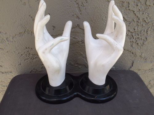 1990 Mounted Double Hand Plastic Jewelry Display E &amp; B Giftware