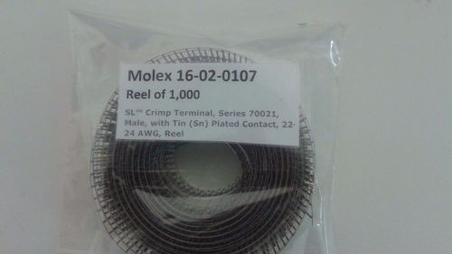 16-02-0107, Molex, Strip 1000, Series 70021, Male, with Tin (Sn) Plated Contact