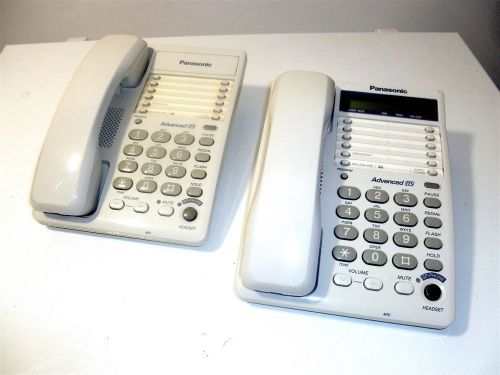 [Lot of 2] Panasonic KX-TS108W and KX-TS105W Advanced ITS Phones - White