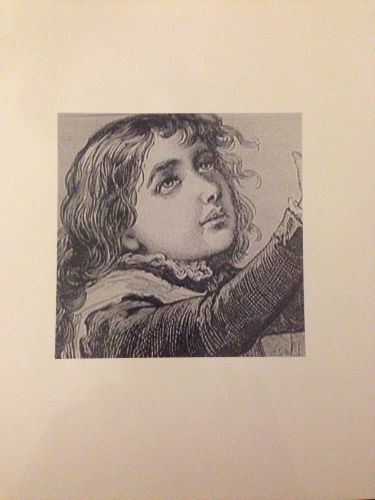 Young Girl Chatterbox Engraving 1881 Heat Transfer -Small