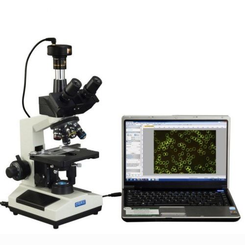 OMAX Darkfield Trinocular LED Compound Microscope 40X-2500X+5MP Digital Camera