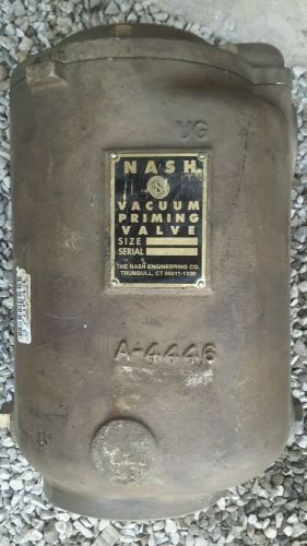 Nash vacuum priming valve bronze pump pt 1.25 x 0.562 a4446 for sale