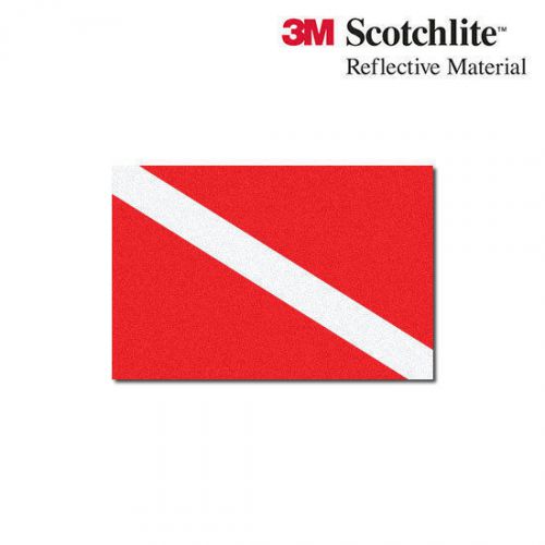 3m reflective flag decals - dive flag - 1.5&#034; x 2.25&#034; for sale