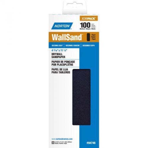 100D-Grit Medium, 25Pk Wall-Sand Die-Cut Drywall Paper Sheet, 11&#034; x 4-3/16&#034;