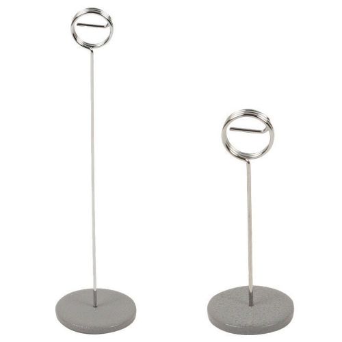 2x Round Shaped Table Number Clip Stand Holder Menu Name Place Card Memo Display