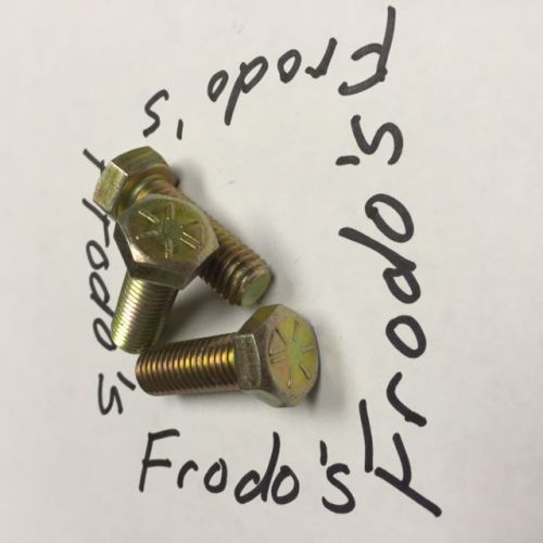 1/2-13 x 5-1/2  nc hex cap screw grade 8 zinc &amp; yellow 25  per box for sale