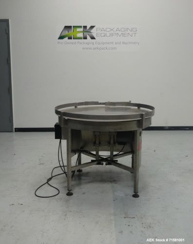 Used- Generic 48&#034; Unscrambling Table. Stainless steel construction, 48&#034; diameter
