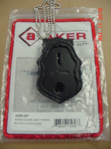 Aker badge holder , inset, federal cut out , clip on belt holder for sale