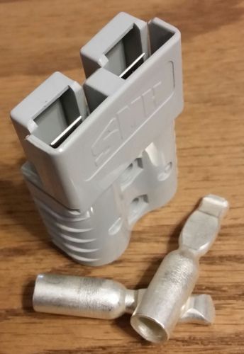 Power pole connector plug quick disconnect gray 2 pole 120a 4/0awg for sale