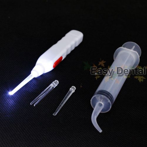 Lighted tonsil stone remove tool + 3 tips tonsillolith pick + irrigation syringe for sale