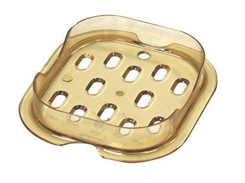 Rubbermaid commercial fg345600ambr 1/6-size hot-food pan drain tray, amber for sale