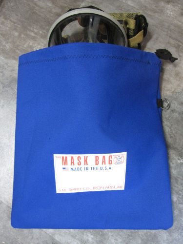 S.M. Smith Co. SCBA Mask Bag, MB2-202, 10 OZ Cotton Canvas W/ Fleece liner,Draw.