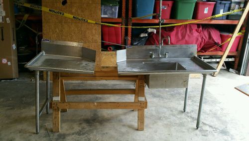 Stainless Steel Dish Table 48&#034; Right Dirty Side And 30&#034; Left Clean Side